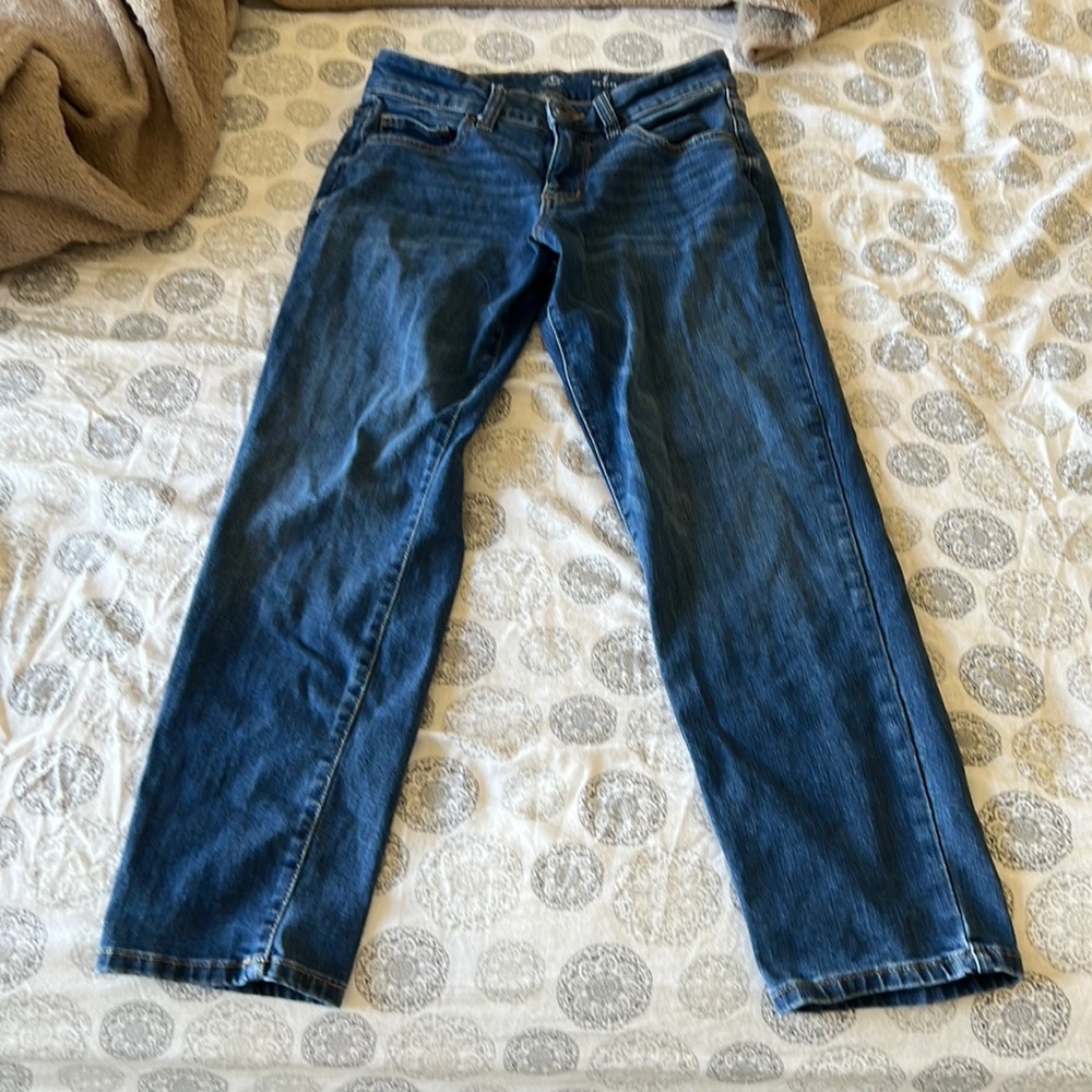 Girlfriend jeans, size 2P, length 37.5 inches
